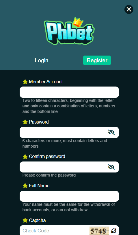 phbet login instructions